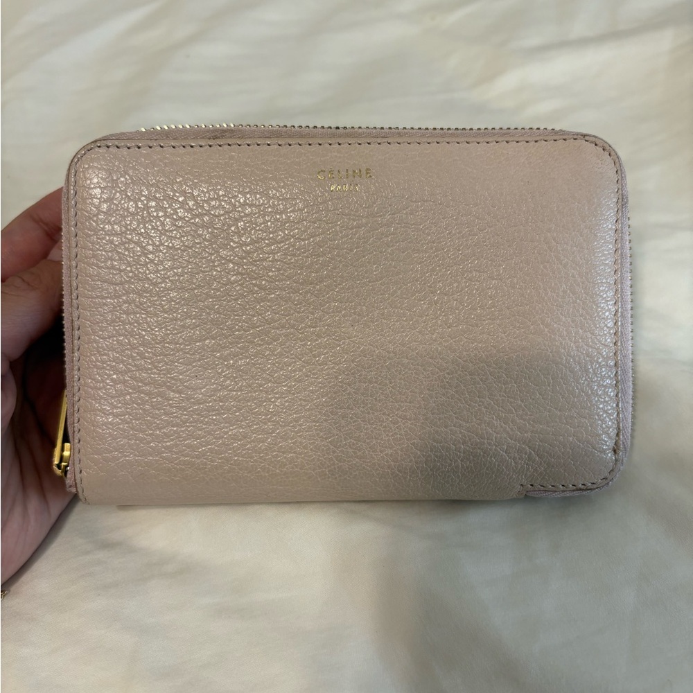 Celine light pink wallet